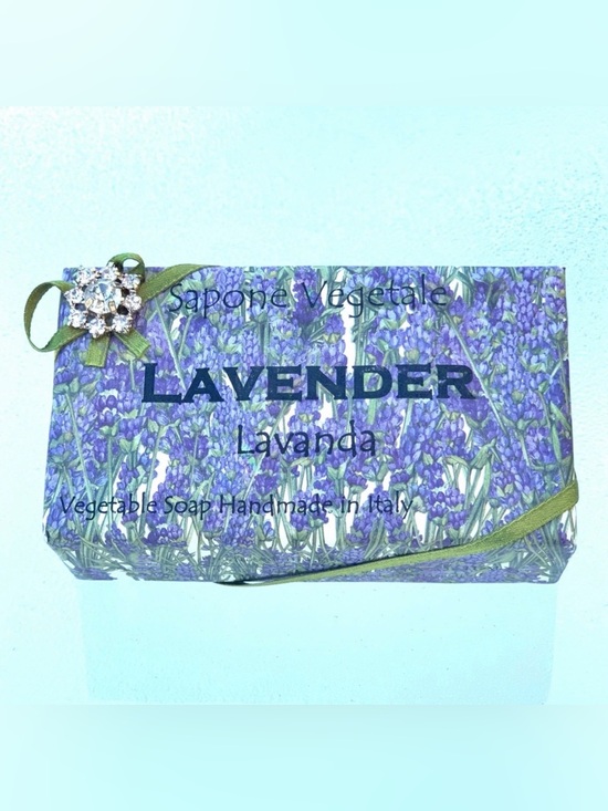 Alchimia Soap SRL Other - Italian Lavender Sapone Vegetale Bar Soap with Rhinestone Embellished Wrapping
